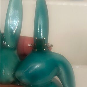 Elegant 10k emerald and diamond Gemstone Ring